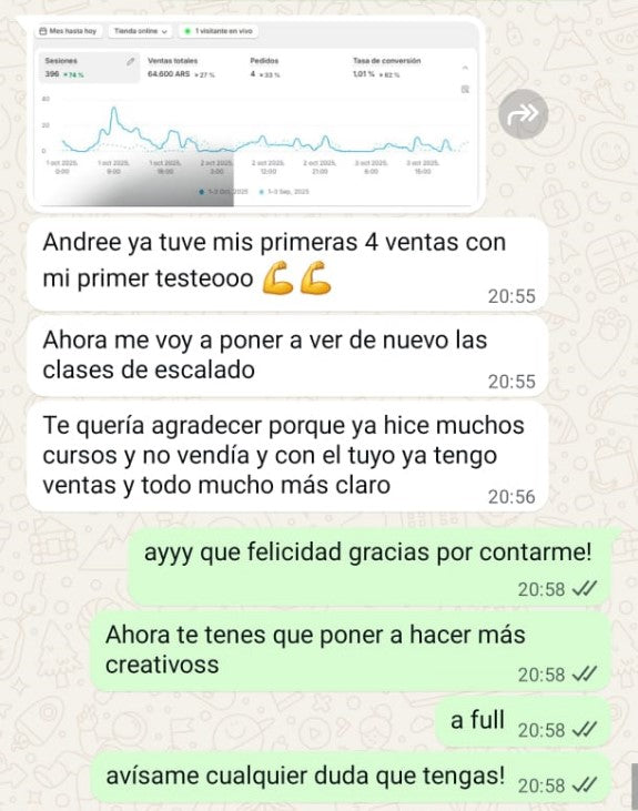 Testimonio WhatsApp