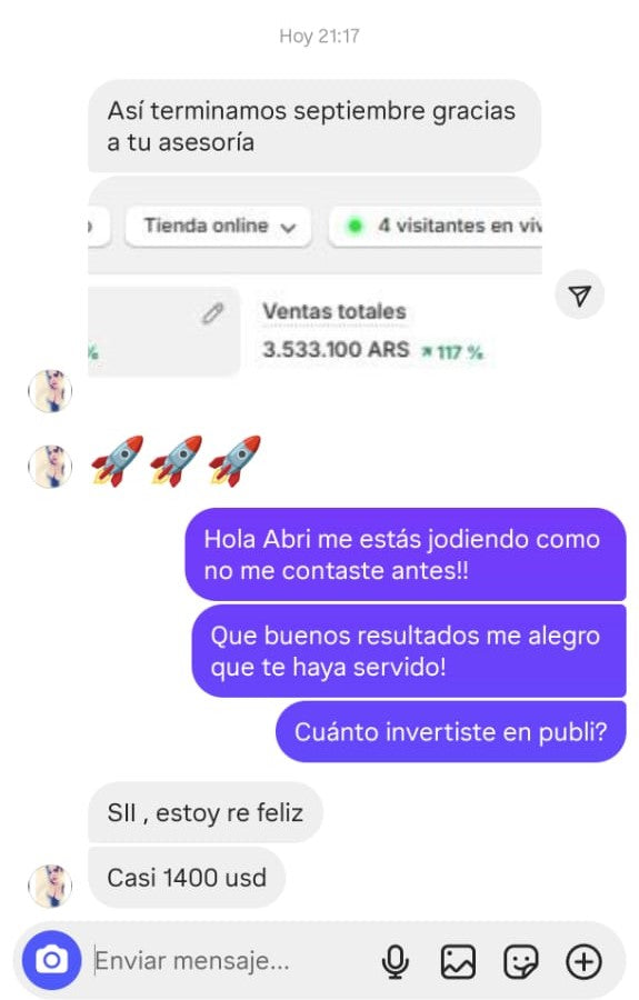 Testimonio WhatsApp