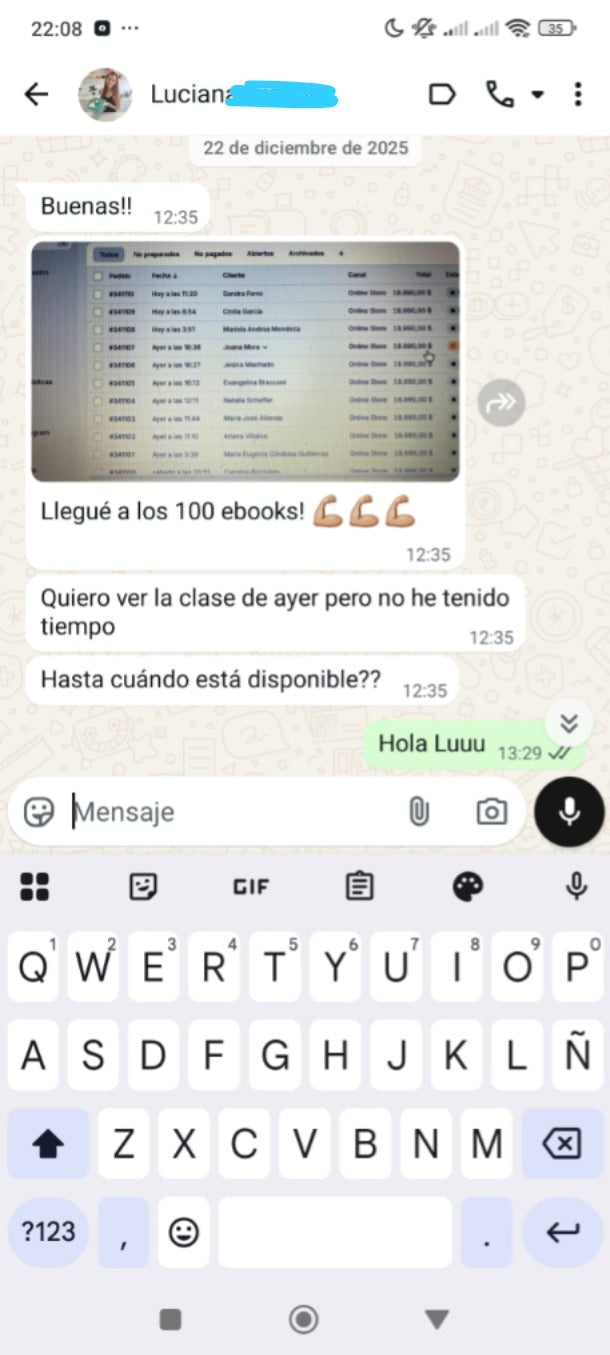 Testimonio WhatsApp